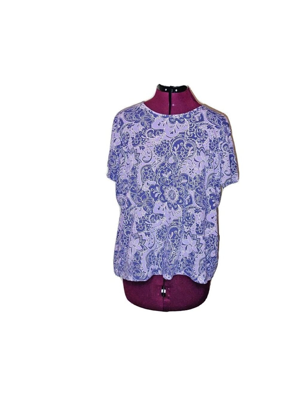 Croft & Barrow Pima Cotton Top Women's 1X Short Sleeve Knit T-Shirt Plus Size